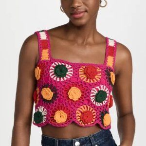 FARM Rio - Crochet Flowers Top
